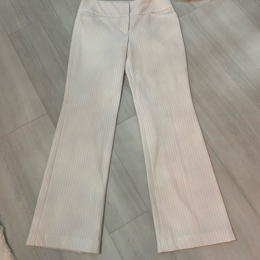 Express light grey Pinstripe Wide Leg Pants